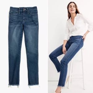 Madewell Slim Straight Jeans Raw Hem